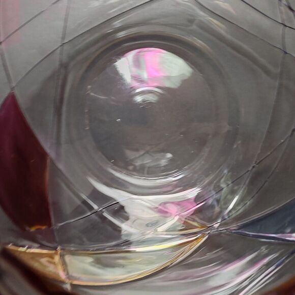 Luminescence Hand Blown Bowl Vase Romania Lead Free Glass Crystal Mosaic Art - Picture 8 of 15